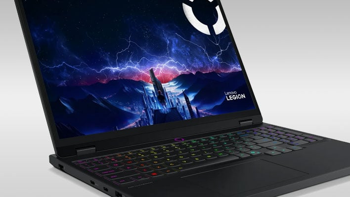 Lenovo Legion 5i gaming laptop on a gray gradient background.