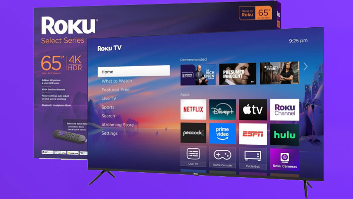 Roku smart TV with box.