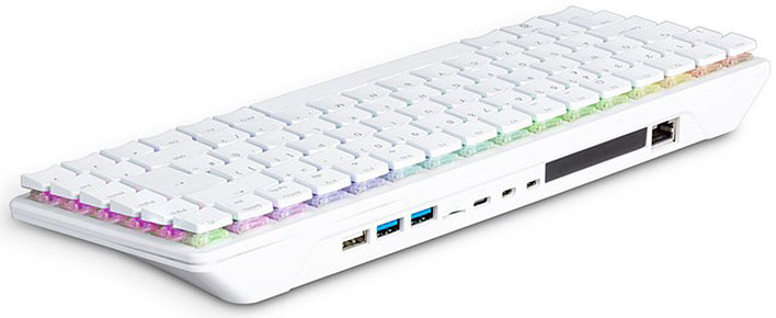 Angled rear view of the Raspberry Pi 500+ all-in-one PC.