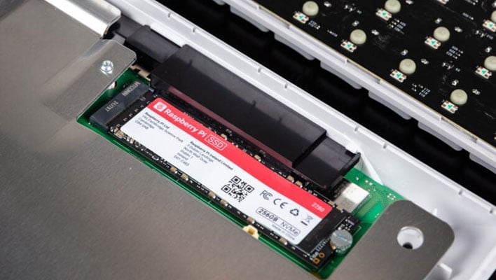 SSD inside the Raspberry Pi 500+ all-in-one PC.
