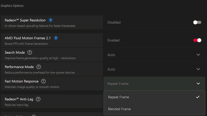amd fast motion response
