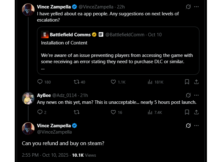 vince zampella buy on steam tweet