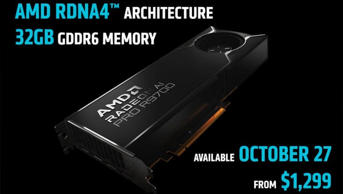 AMD Confirms Radeon AI Pro R9700 Standalone GPU Pricing & Release Date