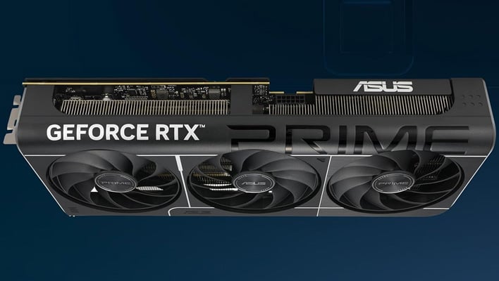 ASUS Prime GeForce RTX 5070 on a dark blue background.