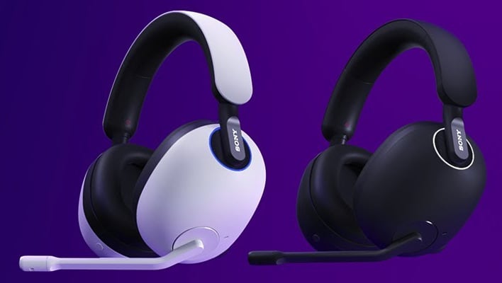 Sony Inzone H9 wireless headsets in white and black.