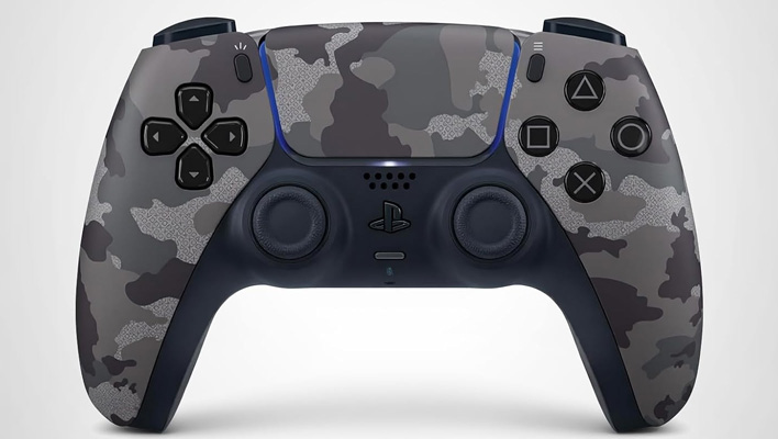 PlayStation DualSense Gray Camouflage controller.