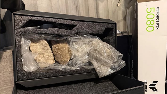 Kick Rocks? Shopper Claims Best Buy Shipped Stones Inside An RTX 5080 Box