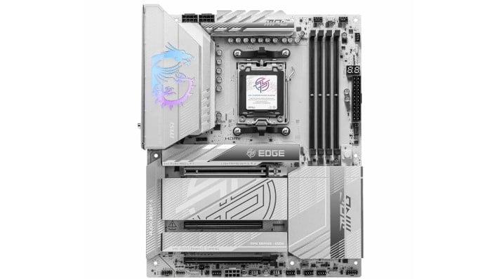 white motherboards mpg x870e