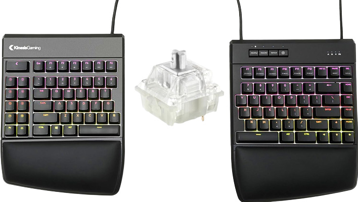 Kinesis Gaming Freestyle Edge RGB Split Mechanical Keyboard.