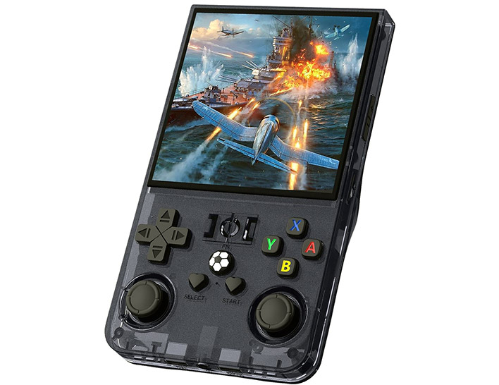 R36MAX Retro handheld game console.