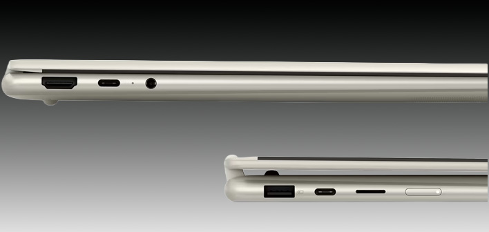 Left and right side ports on Lenovo's Yoga 7 2-in-1 laptop.