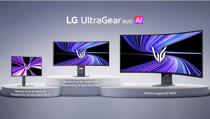 LG's New UltraGear Evo Gaming Monitors Include A 5K2K OLED With AI Upscaling