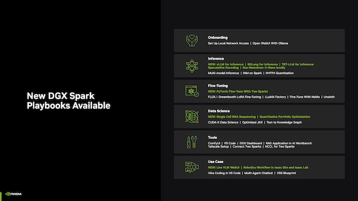 new dgx spark playbooks