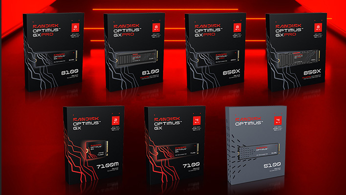 Retail packaging for SanDisk's new Optimus SSD brand.