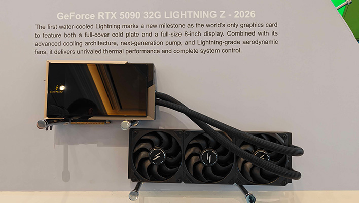 MSI GeForce RTX 5090 32G Lightning Z on display at CES.