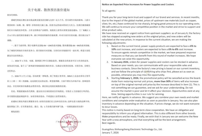 Copper, Silver, And Tin Price Spikes Trigger PSU And CPU Cooler Cost Warning