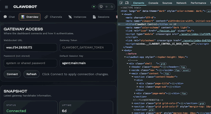 exposed clawdbot control server