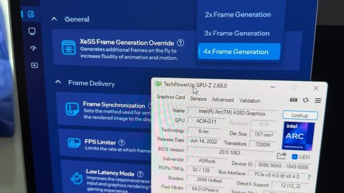 Intel Arc A380 Hack Runs XeSS 3 Multi-Frame Generation For A Big FPS Boost