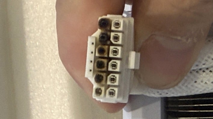 burned gigabyte power adapter