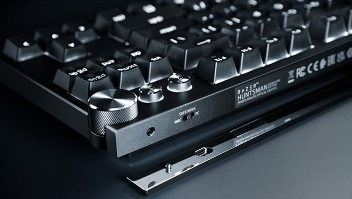 Top shot of Razer's Huntsman Signature Edition keyboard.