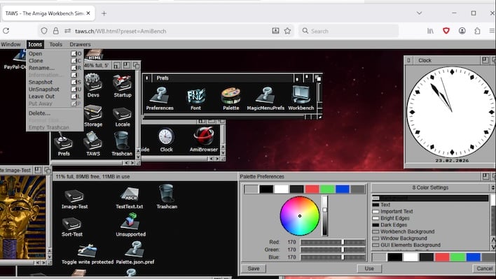 the amiga workbench simulator body