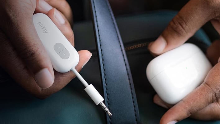 Twelve South AirFly SE Bluetooth adapter.