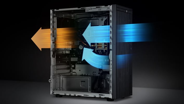 ASUS ExpertCenter P700 Mini Tower cooling graphic.