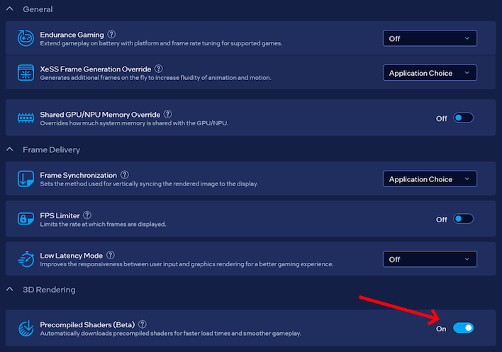 intel graphics settings