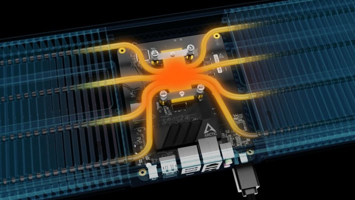 Artic Senza AI 370 radiator render.