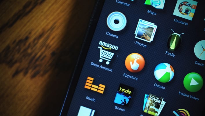 Amazon Fire Phone display (closeup).