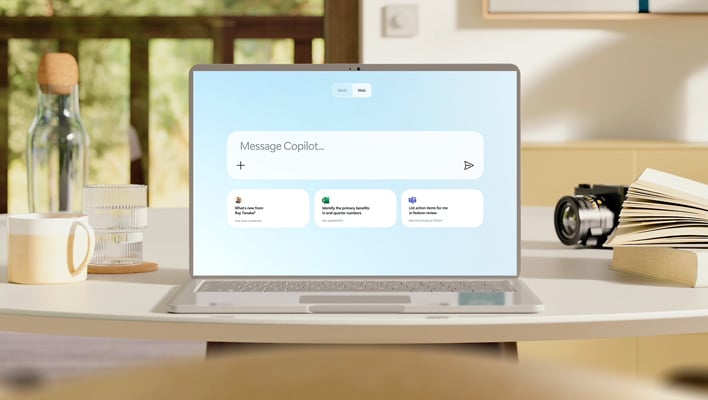A laptop with Microsoft Copilot on the display.