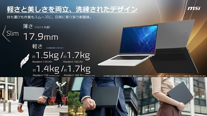 msi modern laptops upscaled