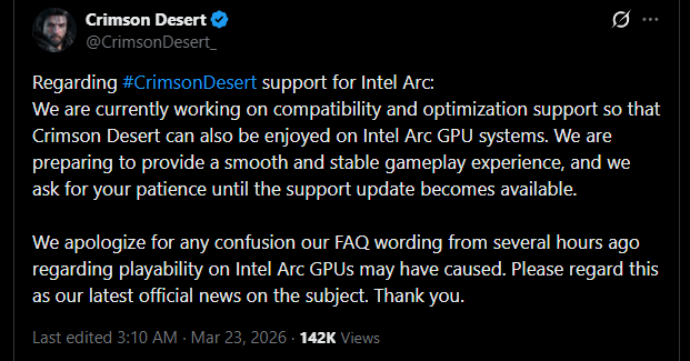 crimson desert arc tweet