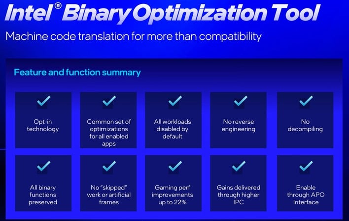 intel binary optimization tool