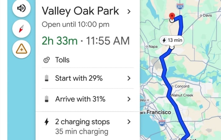 Google Maps Now Plans EV Trips And Charging Stops On Android Auto