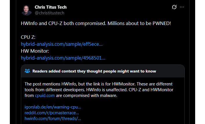 chris titus tech cpuid malware
