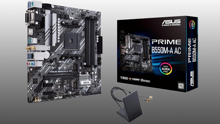 ASUS Prime B550M-AC motheboard.