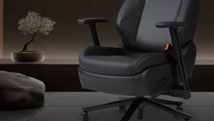 Closeup of Toyota's Crown Seat Desk Chair.