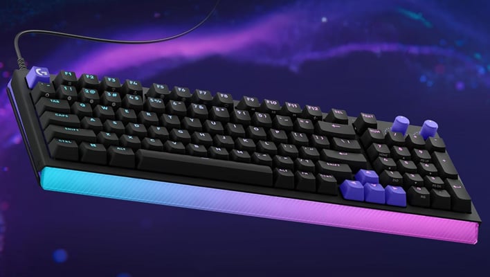 Angled render of Logitech's G512 X 98 keyboard.