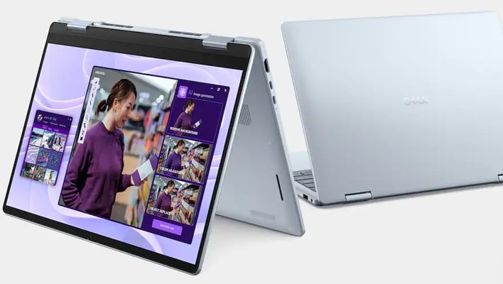 Renders of Dell's Plus 14 2-in-1 laptop.