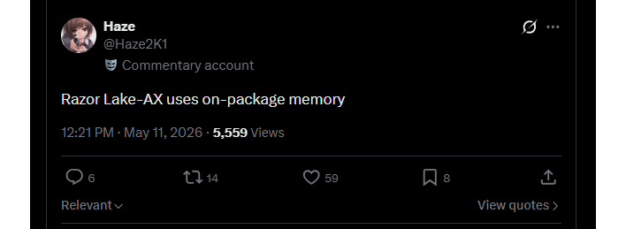 haze razor lake ax memory tweet