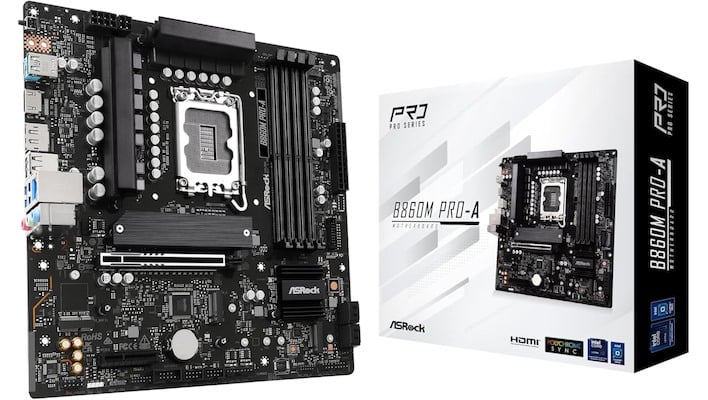 asrock b860m pro a motherboard