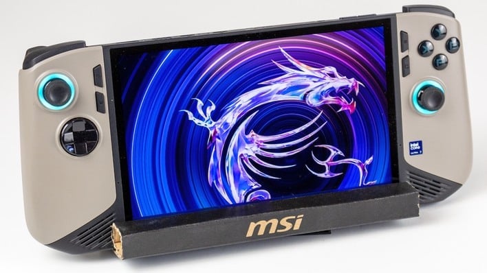 MSI Clai 8 AI+ handheld.