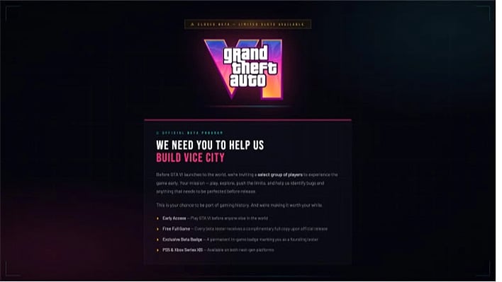Screenshot of a scam GTA VI site.