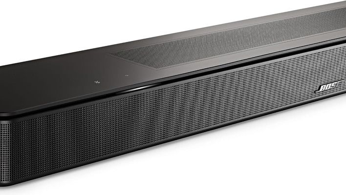 Angled closeup render of Bose's Smart Soundbar.