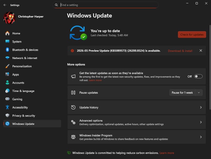 winupdate current