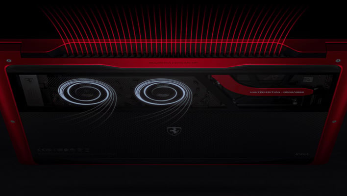 Cooling fans on HP's Scuderia Ferrari laptop.