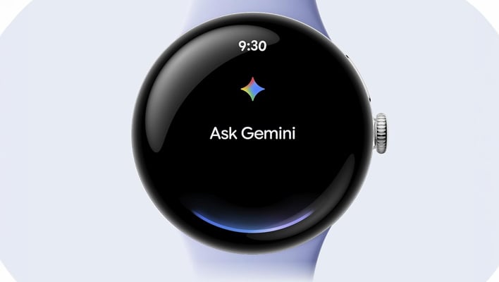 Closeup render of the Google Pixel Watch 4.