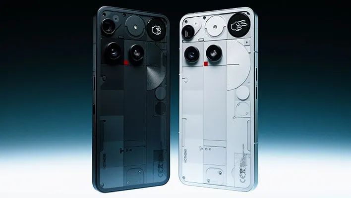 Rear renders of the Nothing Phone (3).