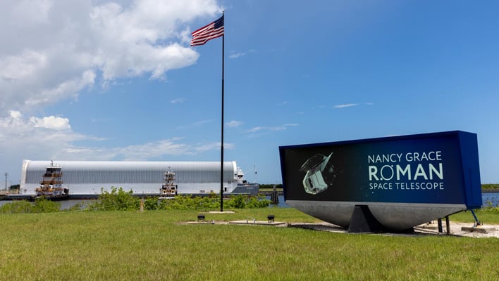 Nancy Grace Roman Space Telescope sign at NASA.